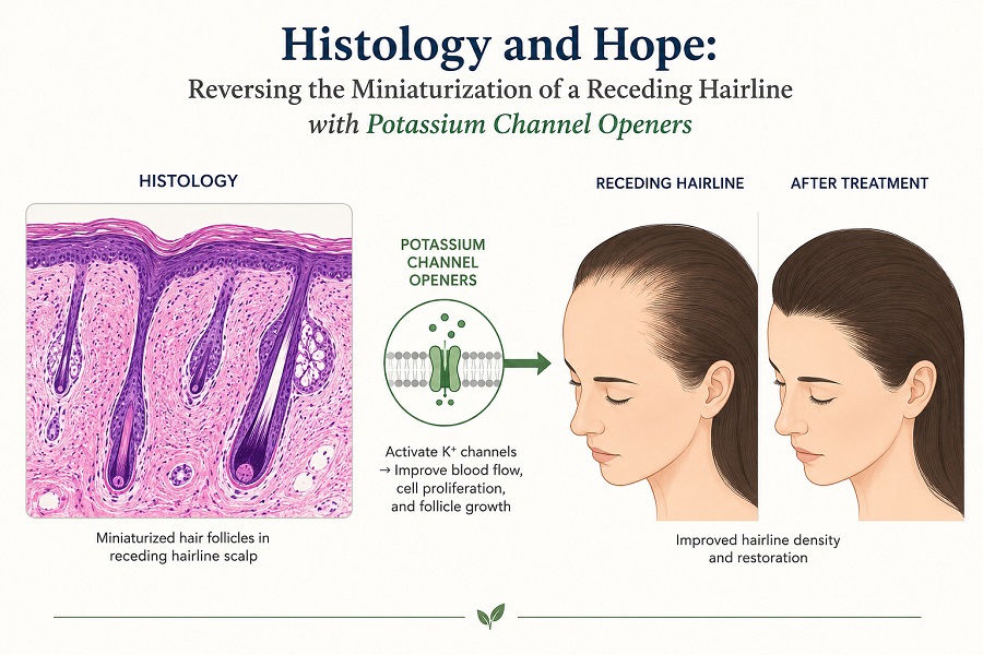 Histology and Hope: Reversing the Miniaturization of a Receding Hairline with Potassium Channel Openers Histology and Hope